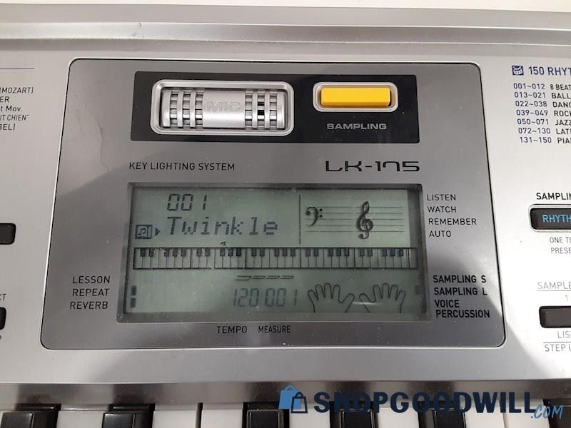 Casio LK-175 Digital Electronic Keyboard w/Power Cord POWERS ON