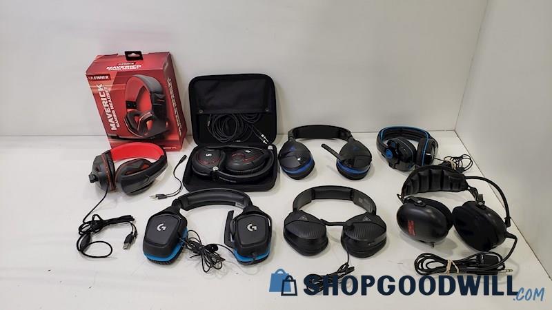 Lot of Gaming Headsets of Various Brands - Logitech, Turtlebeach, & More