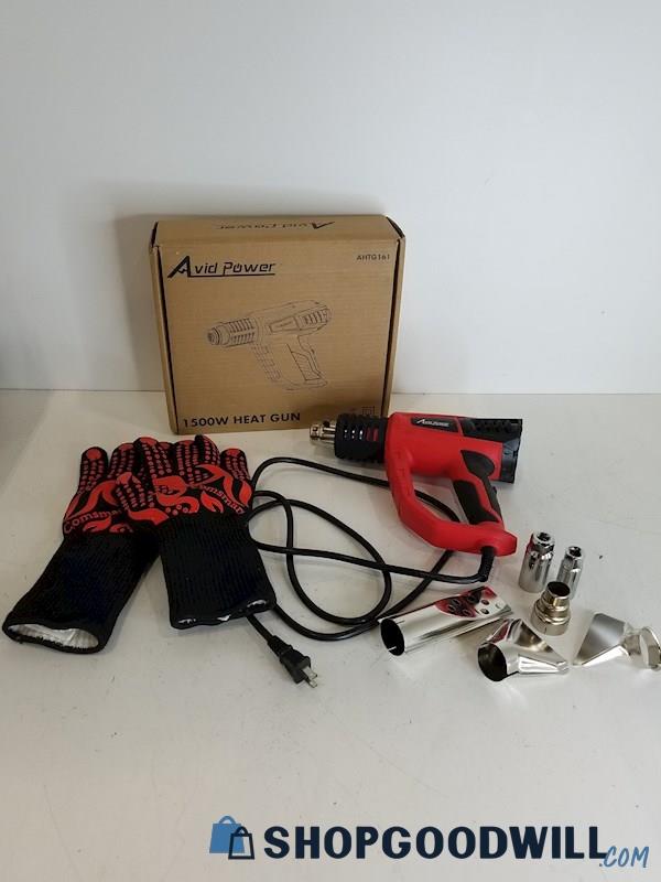Avid Power Heat Gun, Heavy Duty Hot Air Gun 1500W W/ Heat Gloves 