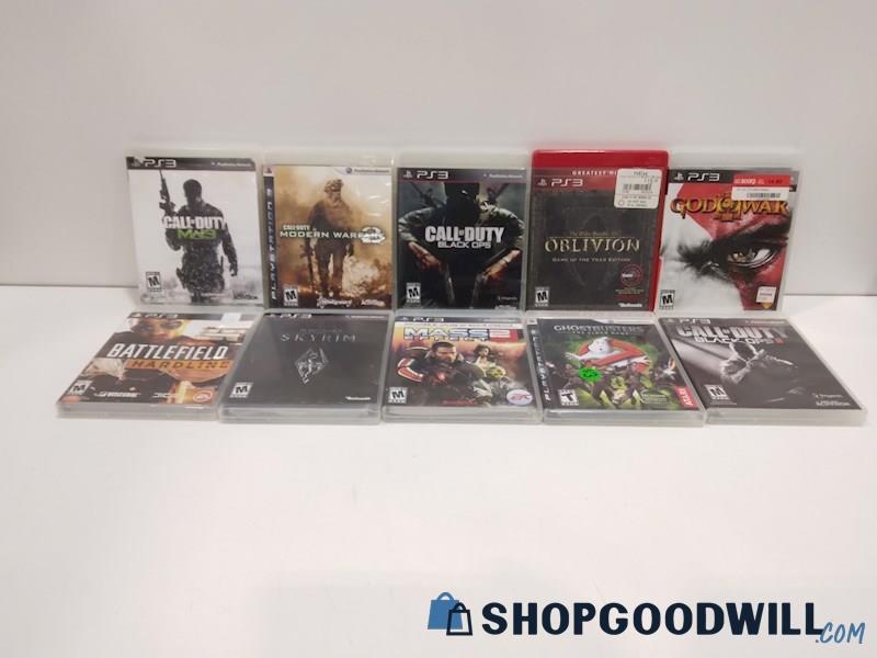 Lot of 10 PlayStation 3 Video Games W/Call of Duty MW3, Battlefield & More