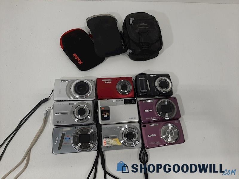 9 Olympus & Kodak M583 M1033 M580 M590+ 10-14 MP Point & Shoot Digital Cameras