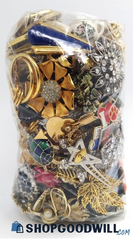 Vintage to Modern Brooch Collection Costume Jewelry 3.8 Lbs 