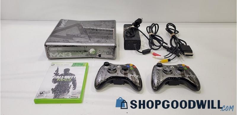 XBOX 360 S Call of Duty MW3 Limited Edition Console w/Game, Cords, & Controllers