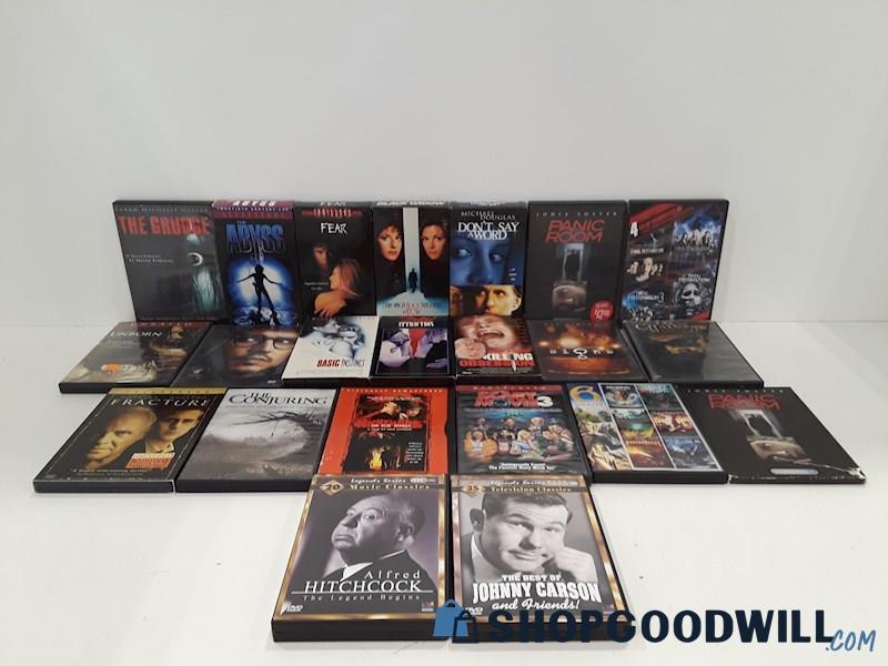 Lot 23 Pc Vintage Modern Horror DVD VHS Tape Horror Movies Scary Movie Fear 