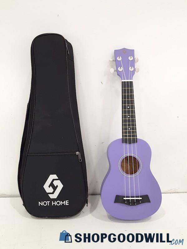 Not Home Purple Soprano Ukulele Model UK21 w/Case
