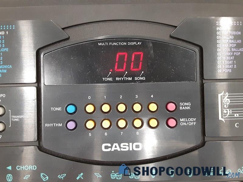 Casio CTK-330 Songbank Digital Electronic Keyboard w/Power Cord IOB POWERS ON