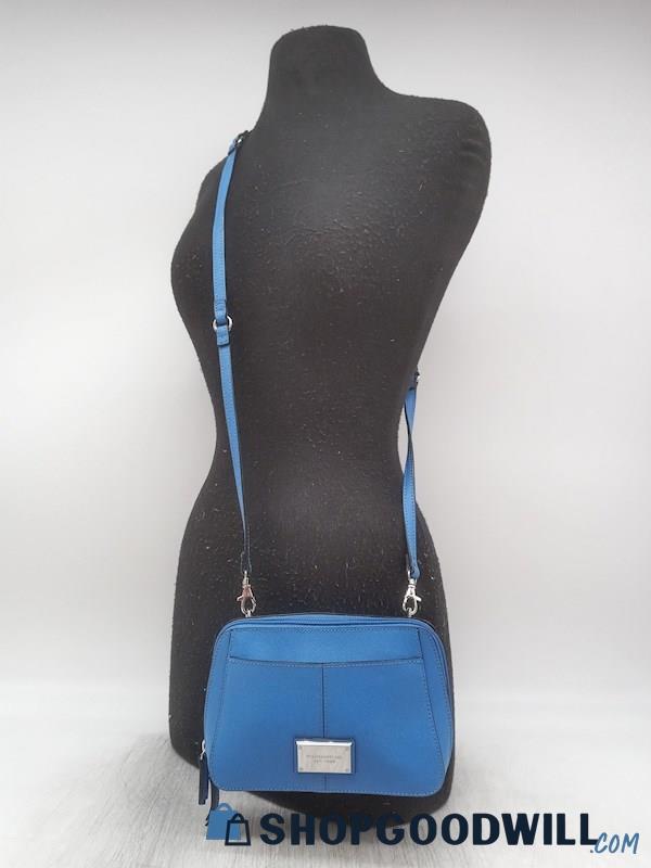 Tignanello Cobalt Blue Saffiano Leather Mini Crossbody Handbag Purse