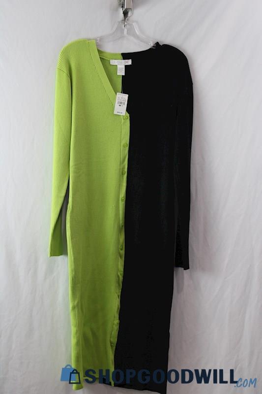 NWT Curvygirl Women's Green/Black Dress Sz 3X