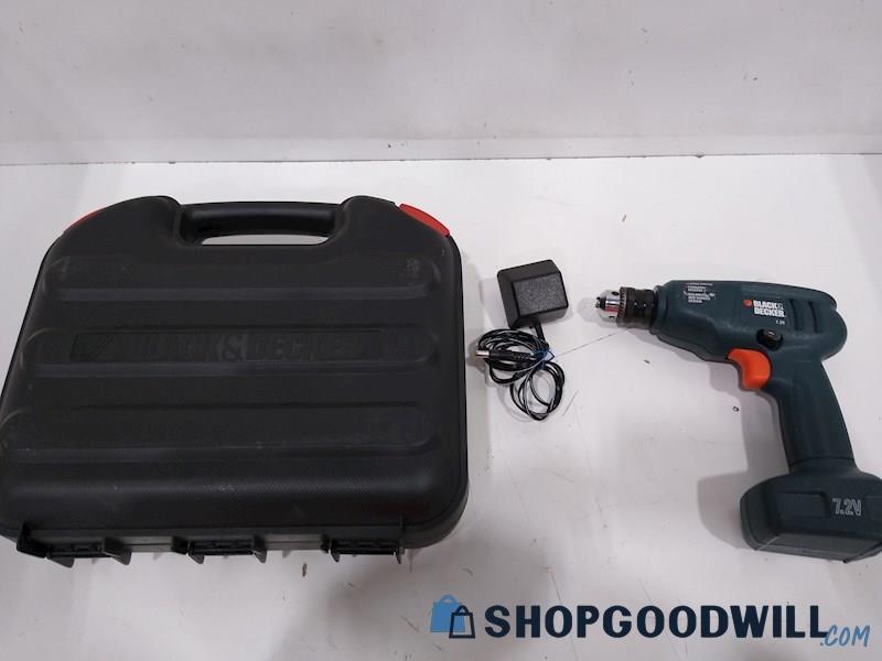 Black & Decker Model 9099 7.2 Volt Cordless Drill With Charger & Case 