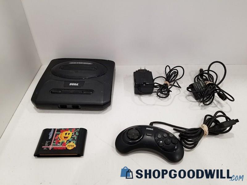 Sega Genesis MK-1631 Console w/ Game, Cords, Controller - POWERS ON