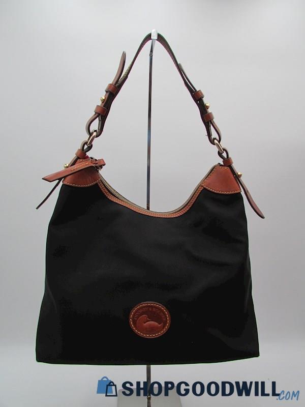 Dooney & Bourke Erica Black Nylon Large Shoulder Handbag Purse