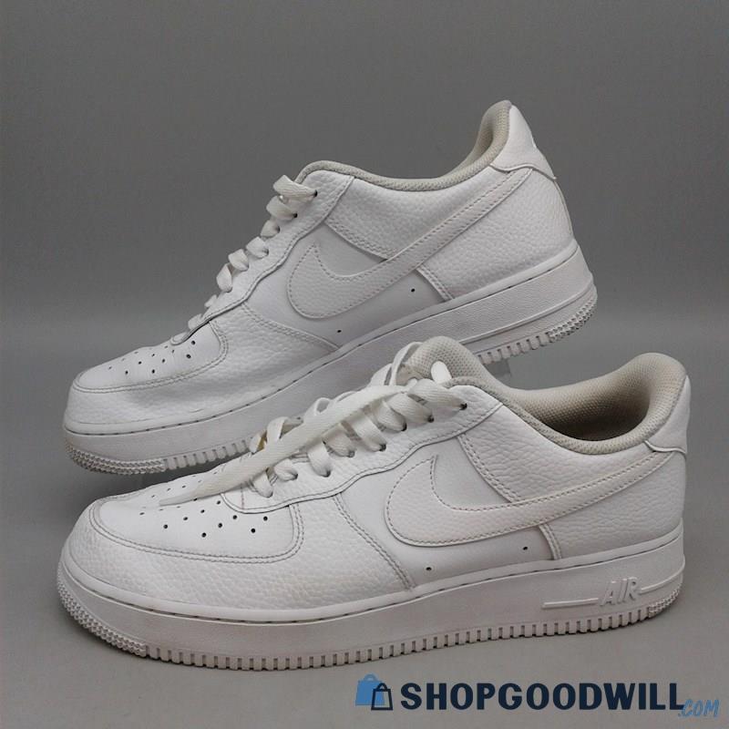 Nike Men's Air Force 1 Low 'White Metallic Gold' Sneakers SZ 10
