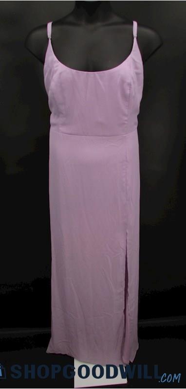 Birdy Grey Women's Lavender Scoop Neck Thigh Slit Formal Gown SZ 2X