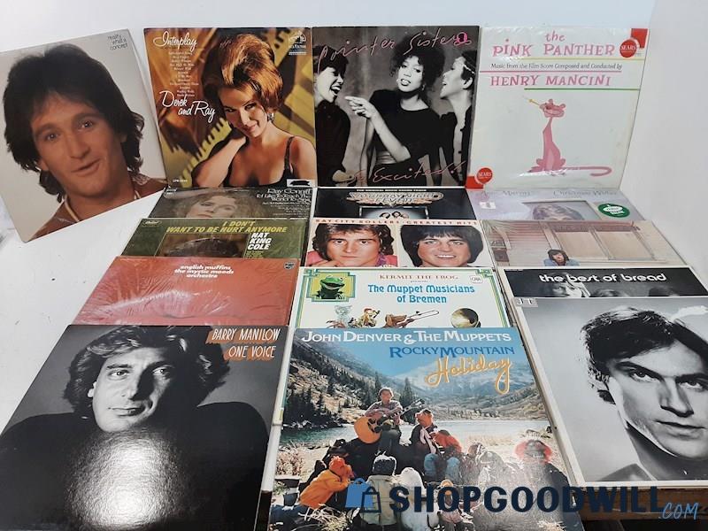 16 Popular LPs Very Good Robin Williams Pointer Sisters Pink Panther +