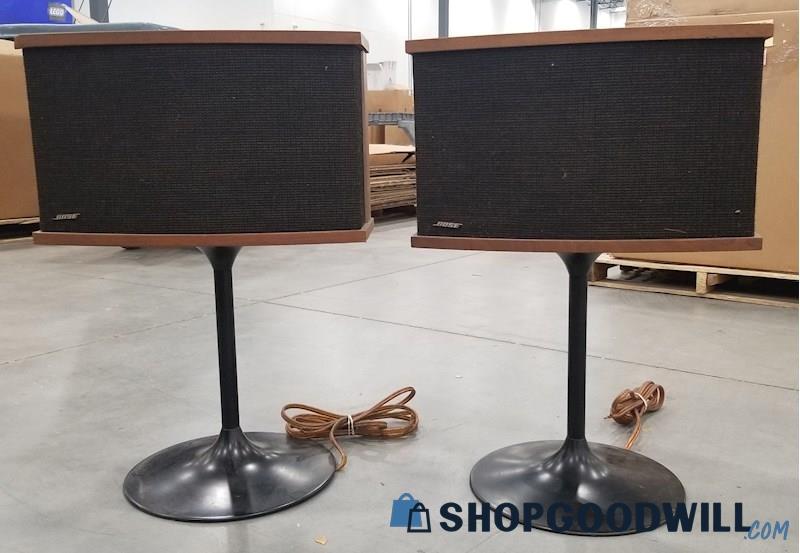 Vintage 1980's Bose 901 Series V Speakers w/Tulip Stands - Tested