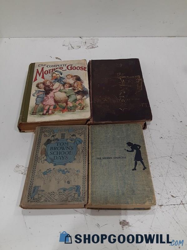 Vintage Books The Complete Mother Goose, Tom Brown's, The Hidden Staircase 
