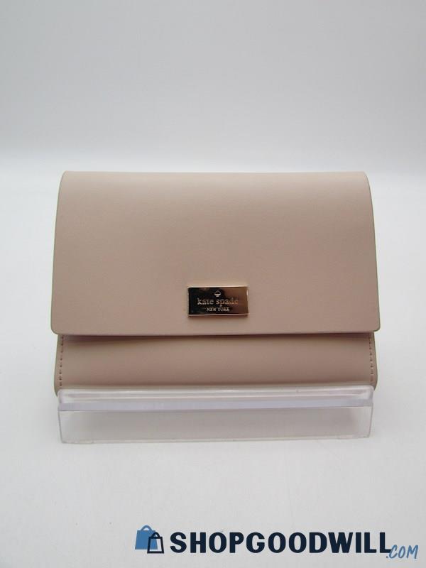 Kate Spade Arbour Hill Medium Pim Pumice Leather Wallet Handbag Purse