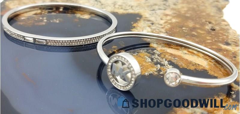 Michael Kors Silver Tone Cuff & Bangle Bracelet