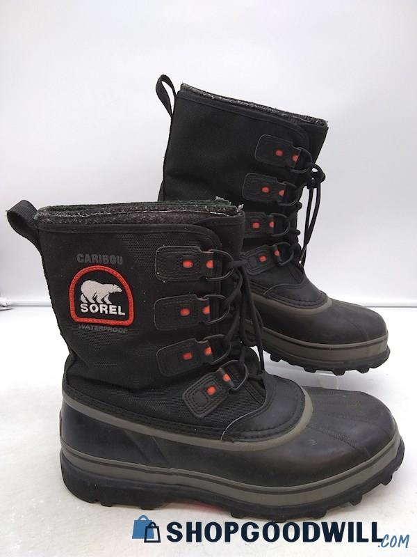 Sorel Men's Black 'Caribou Xt' Lace Up Insulated Snow Boots SZ 10
