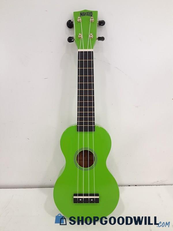 Appears New IOB Mahalo MR1GN Lime Green Soprano Ukulele w/Case SN#377467