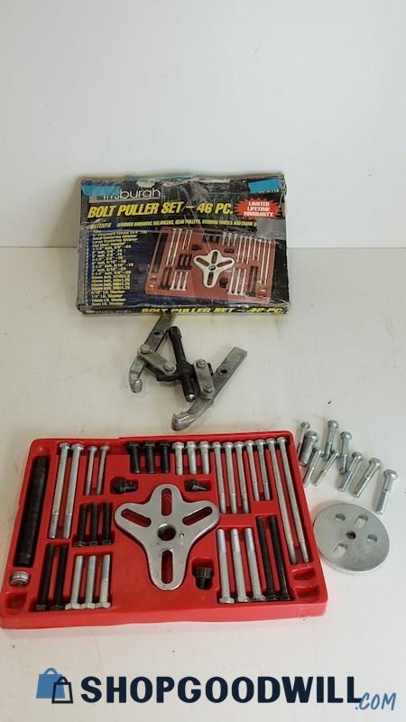Pittsburgh 46Pc Bolt Puller Set W/ Extra Pieces, Centering Adapter,  Bolts Screw