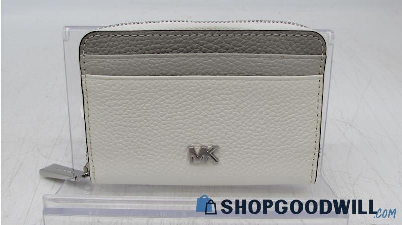 Michael Kors Sm. Color-Block White Ombre Pebble Leather Wallet Handbag Purse