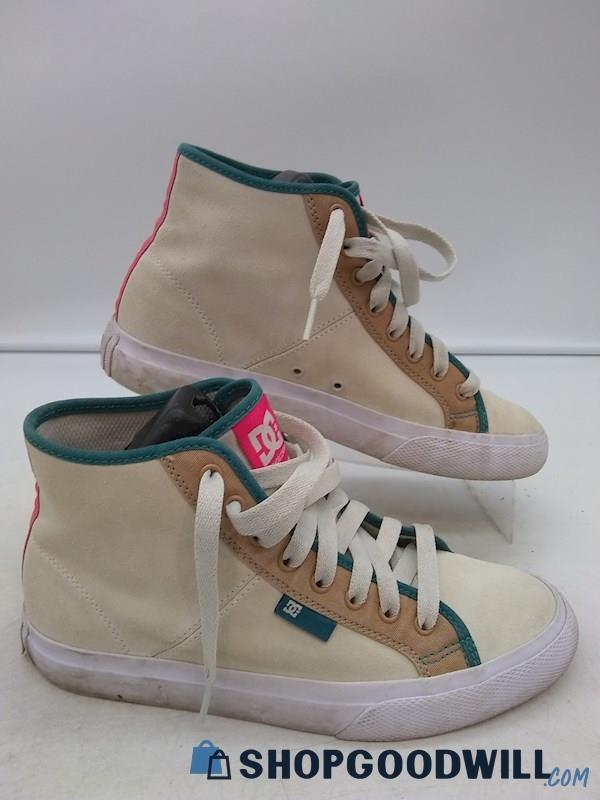 DC Women's Beige 'Manual' Lace Up High Top Skate Sneakers SZ 7