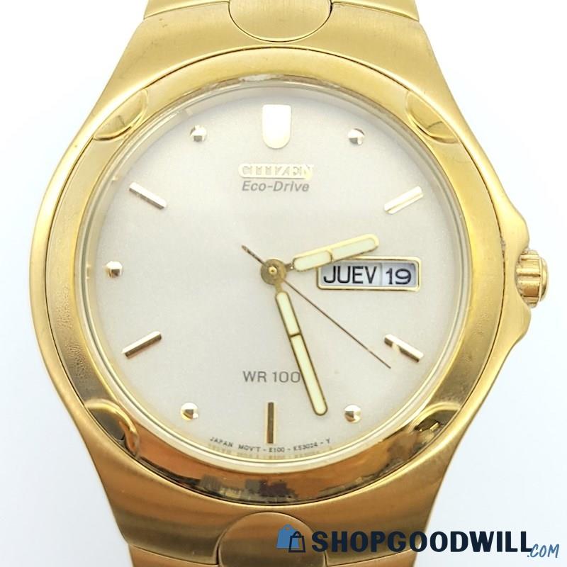 CITIZEN Eco-Drive Gold-Tone Men's Watch #E101-K17551
