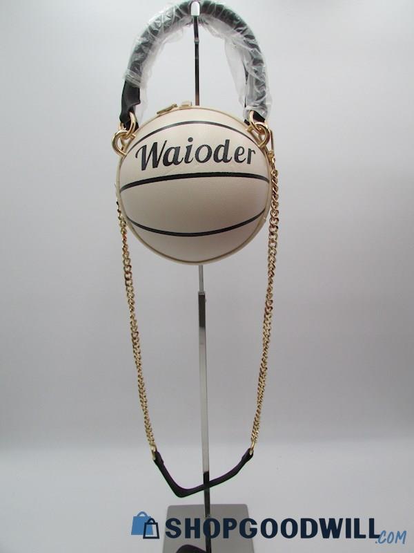 Waioder Chalk Basketball Faux Leather Novelty Crossbody Handbag Purse