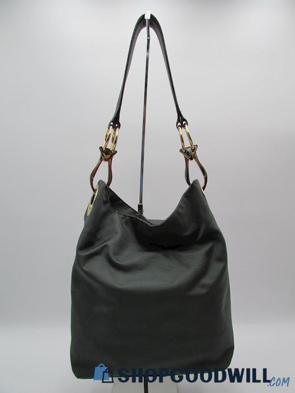 JPK Paris Dark Green Canvas Hobo Handbag Purse