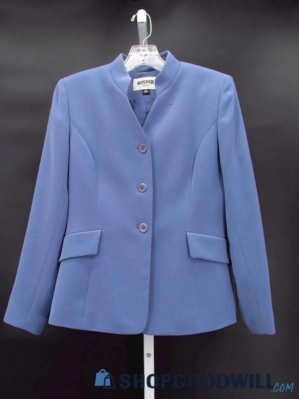 Vintage Kasper Petite Women's Cornflower Blue Skirt Suit Size 2P