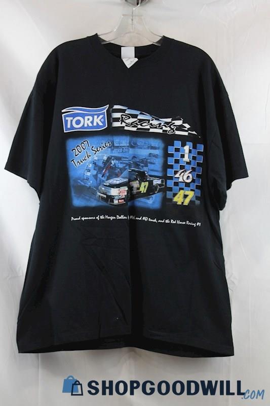 Tork Racing Men's Black/Blue Graphic 2007 Car Show T-Shirt SZ XL