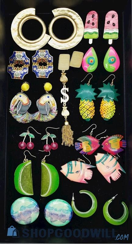 Summer Time Statement Costume Jewelry Earrings 