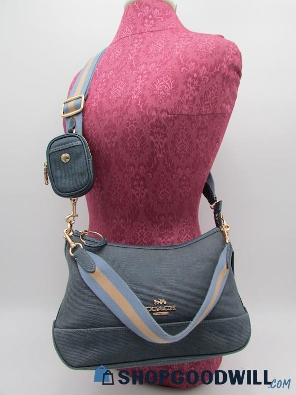Coach Ellis Midnight/Multi Canvas Convertible Shoulder Handbag Purse