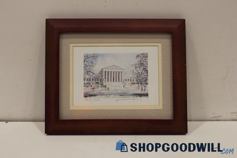 Framed Supreme Court of the US Artist Proof Print Signed by Artist EvUG