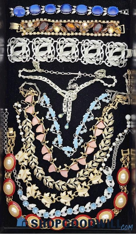 Vintage Costume Jewelry Necklaces & Bracelets Assortment