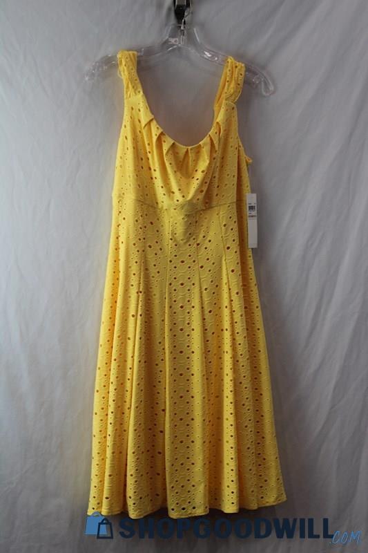 NWT London Times Women's Yellow Tank Dress SZ-12