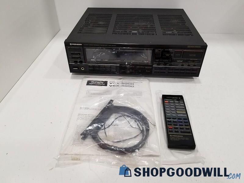 Pioneer Stereo Receiver Model VSX-5000 w/ Guide & Remote - POWERS ON