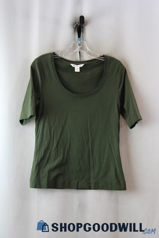 Athleta Women's Green Scoop Neck T-Shirt sz M