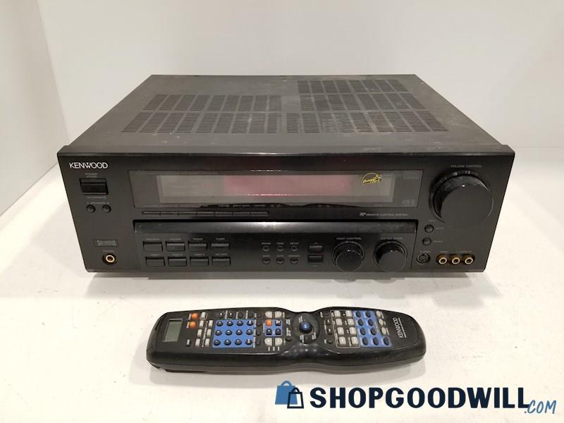 Kenwood Audio-Video Surround Receiver w/ Remote Model VR-6060 - POWERS ON