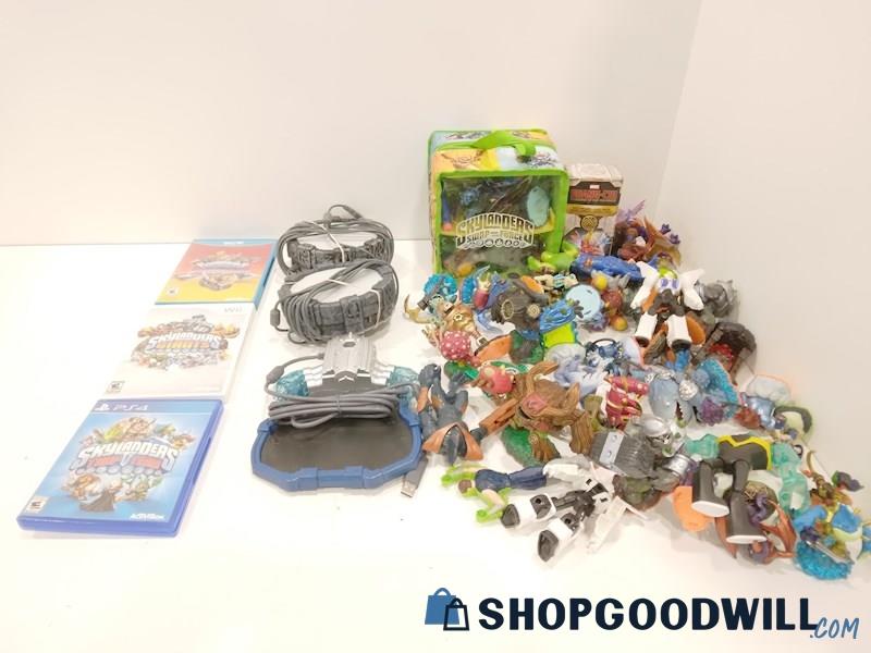 Grab Box Lot of Skylanders Figures, Portals and Games for Various Consoles