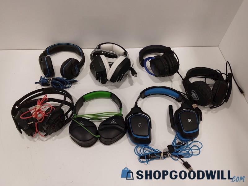 Grab Box Lot of Gaming Headsets of Various Brands 