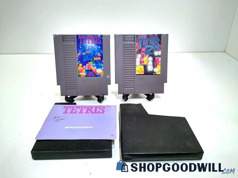 Tetris / Tetris 2 Video Game For Nintendo NES