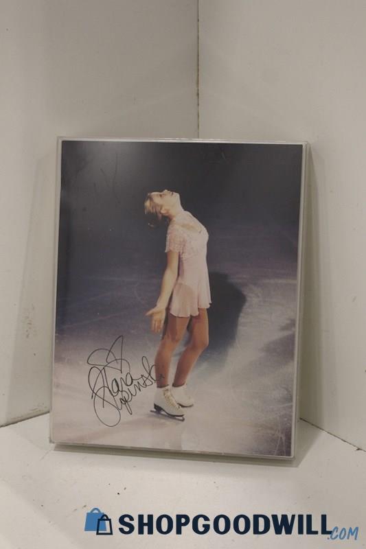 US Figure Skater Tara Lapinski -End of Her Performance Photograph w/Signature