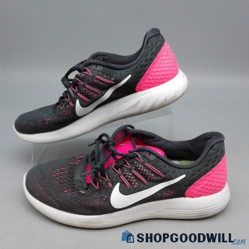 Nike Women's Lunarglide 8 'Anthracite Pink' Sneakers SZ 7