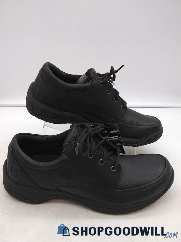 Dunham Men's Black Leather Lace Up Athletic Shoes SZ 12