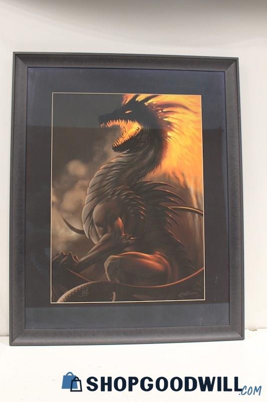 'Belial Dragon' Framed 16x22