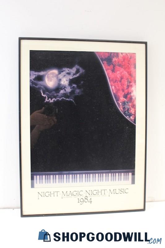 Framed 1984 Orchestra Hall Poster Print 'Night.Magic.Night.Music' by Unknown