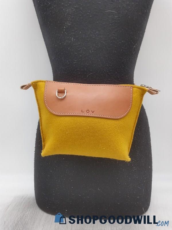 HejLov Boya Yellow Wool Felt Belt Bag Handbag Purse