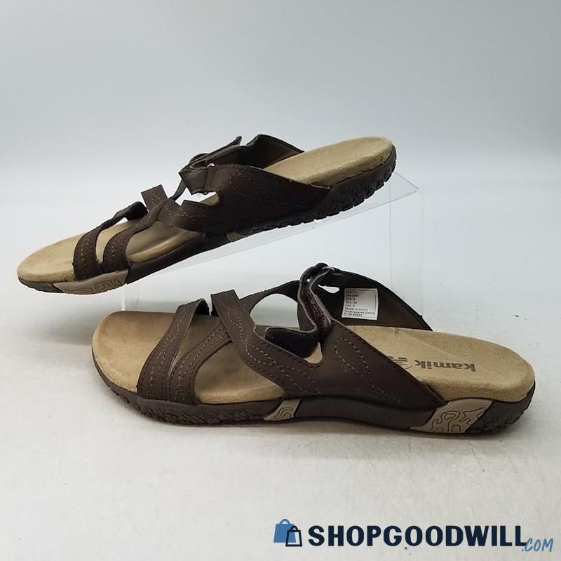 Kamik Women's Brown and beige Strappy Sandals SZ 8